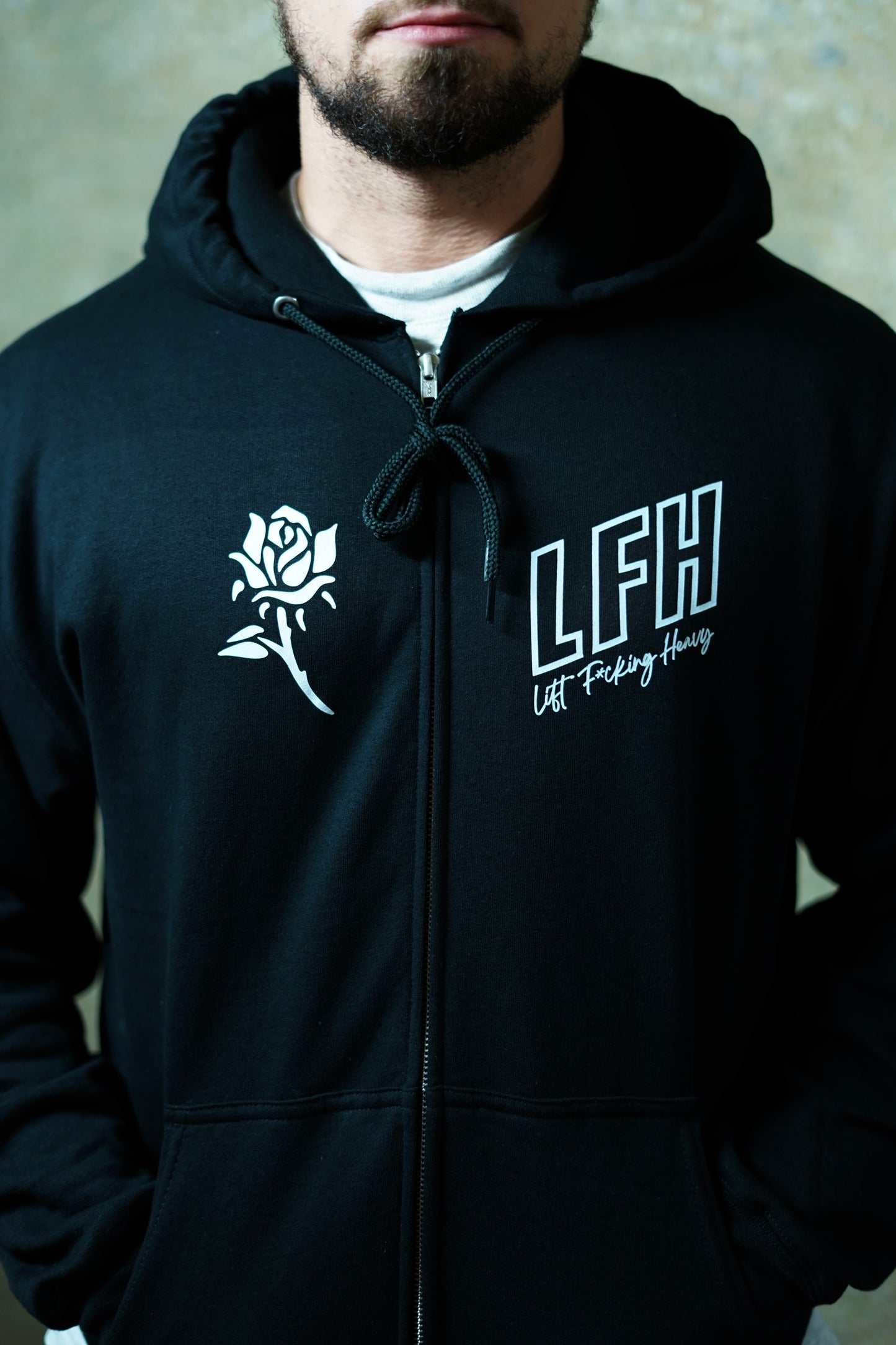 Legacy Zip Up Hoodie // Black